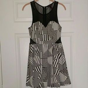 Material Girl Dark Brown & White Striped Dress